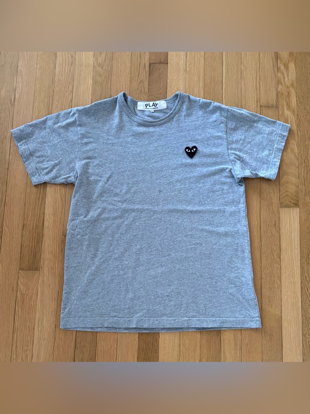 Comme des Garcons Play Shirt Grey Made In Japan  Black Heart Logo XL Grey